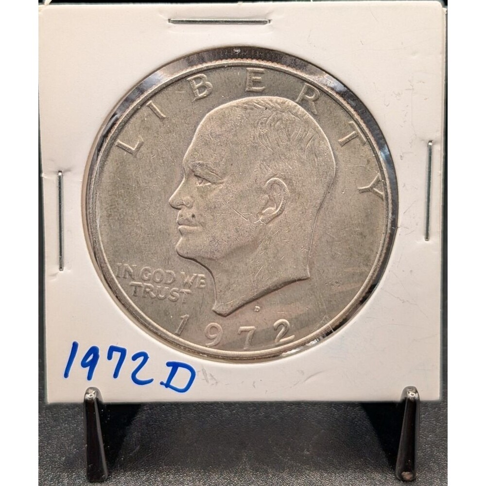 1972 D Eisenhower Ike Dollar Circulated 40mm Large Coin